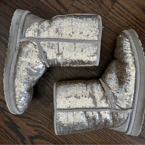 Women’s Silver Sequin Ugg Boots